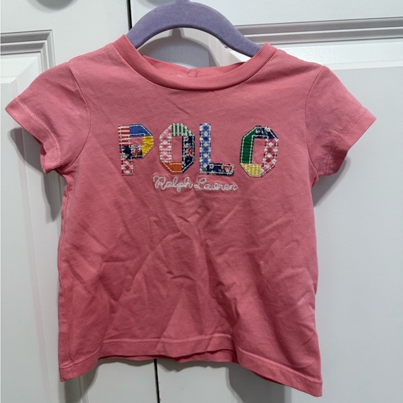 Ralph Lauren Pink Graphic Kids Tee - Picture 1 of 3